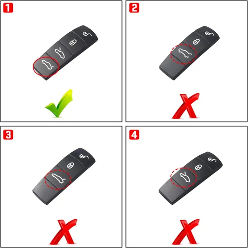 Miniatura 4 de Jaronx Compatible con Cubierta de Botón de Llave Porsche, Protector de Silicona de Goma para Botón de Llavero Compatible con Porsche Boxster Cayman