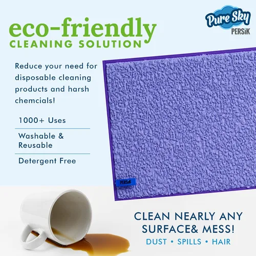 Miniatura 7 de Pure-Sky Magic Deep Clean - Paño de Limpieza Profunda – SOLO AÑADE Agua, No Se Necesitan Detergentes - Paño de Microfibra Ultra Multiusos - Se