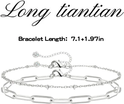 Miniatura 125 de Long tiantian Pulsera de oro gruesa para mujer, pulseras de oro delicadas, pulseras para mujer, pulseras apilables de eslabones de cadena