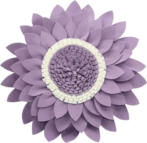Miniatura 11 de Almohada de flores – Almohadas decorativas de girasol – Almohada redonda de margaritas de flores 3D – Almohada redonda de acento de girasol – Soleado