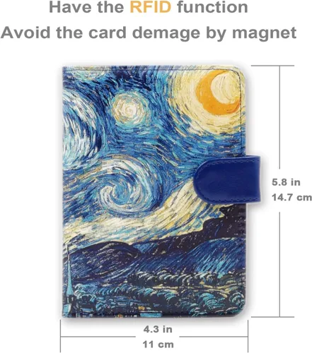Miniatura 17 de Kandouren - Funda para pasaporte con bloqueo RFID, cartera para pasaporte para hombres y mujeres, el mejor regalo para viajeros, tarjetas de crédito