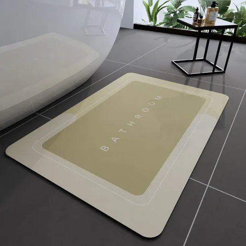 Miniatura 68 de Tapete de baño, tapetes de baño súper absorbentes, antideslizantes, de secado rápido, tapetes de goma fina para piso de baño que caben debajo