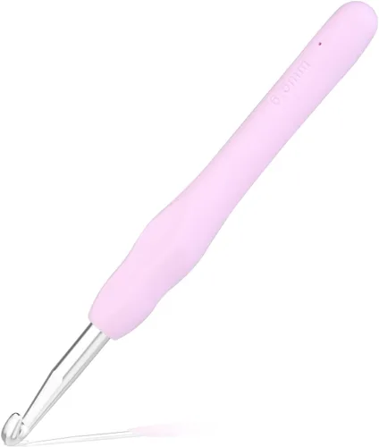 Miniatura 17 de Gancho de ganchillo de 0,5 mm, mango ergonómico para manos con artritis, agujas de tejer extra largas para principiantes y lana para ganchillo