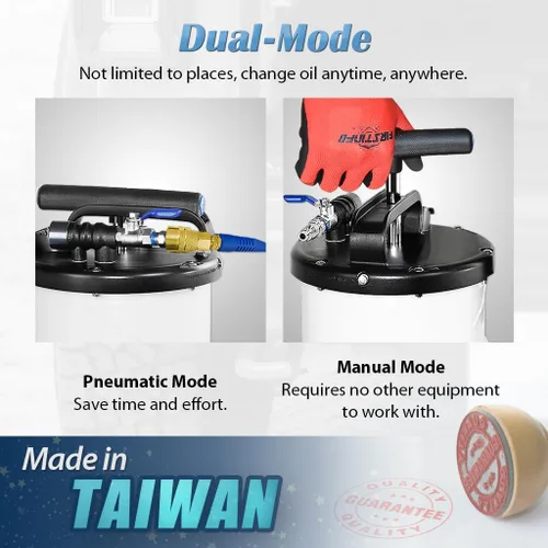 Miniatura 5 de FIRSTINFO A1102USY3 - Extractor de vacío neumático y manual de aceite Taiwán patentado de 6.5L/1.7 galones, bomba de cambio de aceite, tubo de 47