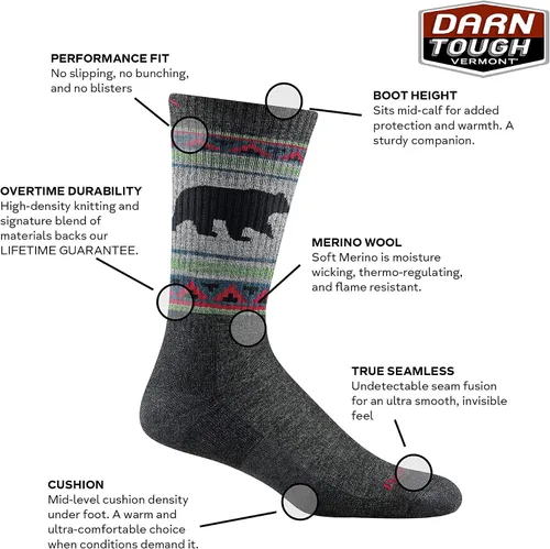 Miniatura 2 de Darn Tough VanGrizzle - Calcetín de peso medio con cojín, para hombre