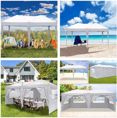 Miniatura 192 de COBIZI Tienda de campaña desplegable de 6.6 x 6.6 pies, toldo resistente, fácil de instalar, impermeable, para exteriores, fiestas, playa, jardín