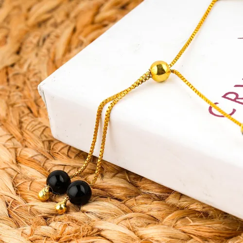 Miniatura 4 de Pulsera bolo con cuentas de piedras naturales de grado AAA, chapado en oro de 14 quilates, cristales curativos Wicca y Reiki, joyería bohemia hecha