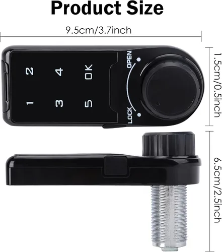 Miniatura 2 de Cerradura electrónica para gabinete, cerradura de seguridad de código, cerraduras de cajón, cerradura de teclado digital con contraseña táctil