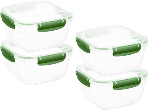 Miniatura 30 de Superio Recipiente de plástico para almacenamiento de alimentos con tapa hermética para cocina, 10 tazas, 80 onzas, libre de BPA, a prueba de fugas