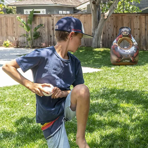 Miniatura 4 de GoSports Inflataman Baseball Toss Challenge - Juego de lanzamiento de zona de strike con atrapador inflable