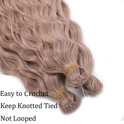 Miniatura 3 de Pelo de ganchillo Ocean Wave de 30 pulgadas, 3 paquetes de cabello trenzado de onda profunda, cabello rizado profundo con ganchillo para mujeres
