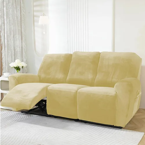 Miniatura 2 de NORTHERN BROTHERS Fundas para sillas reclinables, fundas elásticas para sofá reclinable, fundas de terciopelo para silla Lazy Boy, funda de sofá
