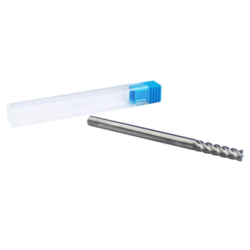 Miniatura 4 de HFS (R) Herramienta de corte de molino de extremo de carburo sólido 4 flauta 4 "longitud total, 1" longitud de corte, 1/4" de diámetro