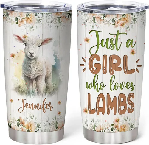 Miniatura 8 de Hyturtle Regalos personalizados para los amantes de los osos – Just A Girl Who Loves Bears - Vaso de acero inoxidable con nombre personalizado de 20