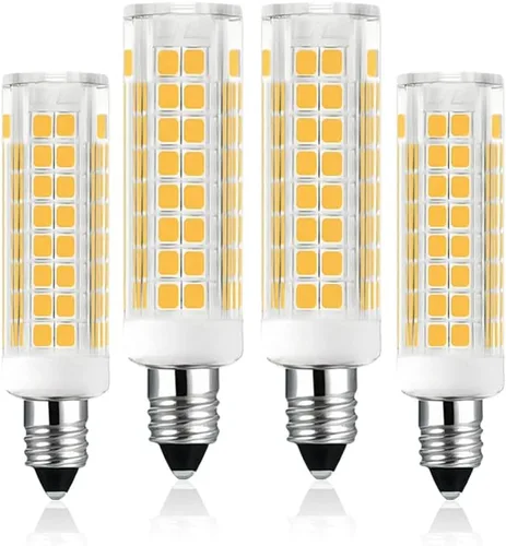 Miniatura 8 de Bombilla LED E11 5W T4 de 50q cl 120 V equivalente halógeno 75 W, base de mini candelabro, bombilla LED para candelabros, lámparas de ventilador