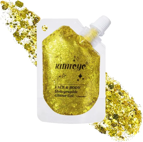 Miniatura 21 de Gel holográfico con purpurina para el rostro, brillo corporal con maquillaje para cabello, cara, clavícula, brazo, uñas, sombra de ojos, lentejuelas