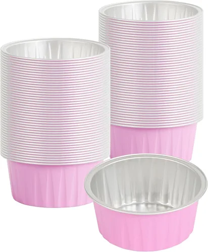 Miniatura 23 de Restaurantware Ramekins desechables de 4 onzas, 100 vasos desechables redondos de crema brulee, aptos para horno para magdalenas y magdalenas, tazas