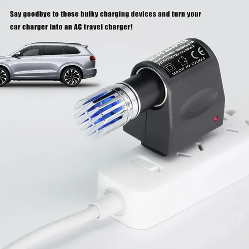 Miniatura 6 de Convertidor universal de CA a CC, DC 12 V 500 mA para encendedor de cigarrillos de coche, adaptador de enchufe de enchufe de pared para electrónica