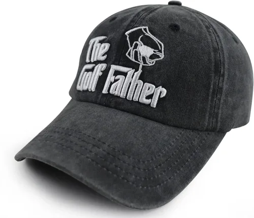 Miniatura 2 de Gorra de béisbol The Golf Father para hombre, divertida gorra de algodón bordada en 3D ajustable para regalos de golf