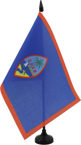 Miniatura 47 de Bandera de mesa de Anguila de 4 x 6 pulgadas, bandera de escritorio británica de Anguila, 5.9 x 3.9 in, palo y base de plástico negro AZ FLAG