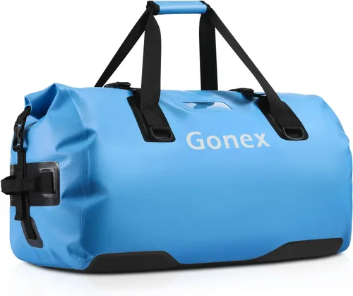 Miniatura 16 de Gonex Bolsa de lona impermeable extra grande de 40 L, 60 L, 80 L, bolsa de lona seca de viaje, bolsa resistente con correas y asas duraderas