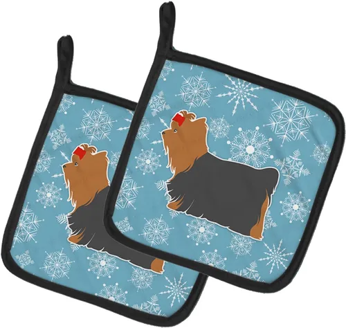Miniatura 248 de Caroline's Treasures BB3567PTHD - Juego de soportes para ollas de cocina resistentes al calor, almohadillas calientes para cocinar, hornear, Copo