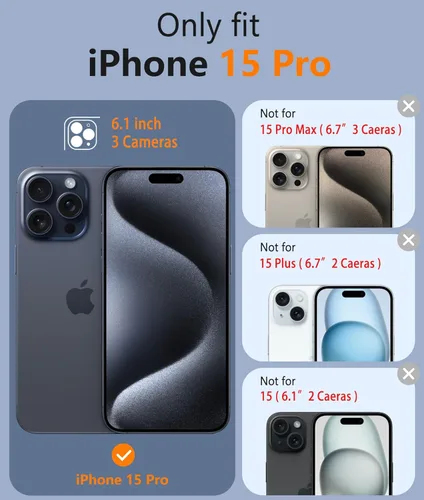 Miniatura 177 de FNTCASE Funda para iPhone 13 Pro-Max: Fundas magnéticas transparentes compatibles con Magsafe Slim anti amarillamiento protección contra caídas