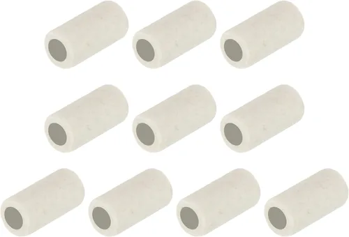 Miniatura 15 de uxcell 10 unids 0.079 in diámetro tubo de cerámica aislado cable electrónico paquete de aislamiento térmico protección de un solo orificio, 0.157 in