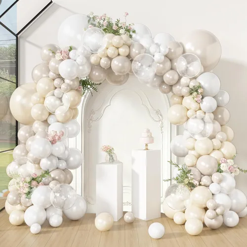 Miniatura 19 de Amandir Kit de Arco de Guirnalda de Globos Azul Polvoriento Verde de 173 Piezas, Globos de Confeti Azul Neblina Niebla Azul Ceniza Niebla Verde