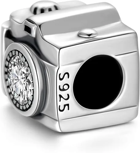 Miniatura 2 de LONAGO Abalorio personalizado de plata de ley 925 compatible con pulsera, collar, forma redonda de corazón personalizado