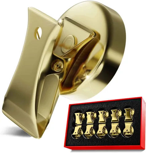 Miniatura 14 de 10 unidades de clips magnéticos de alta resistencia, clips metálicos premium de 35 mm de diámetro para refrigerador con almohadillas antiarañazos