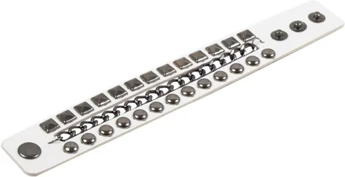 Miniatura 4 de Caiyao Juego de 4 pulseras punk góticas de piel sintética con remaches y tachuelas, para hombre y mujer, estilo hip hop, unisex, regalo de joyería A