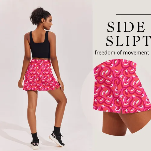 Miniatura 4 de Ekouaer Falda pantalón de golf de 16 pulgadas para mujer con bolsillos interiores de silicona, falda de tenis atlética de secado rápido