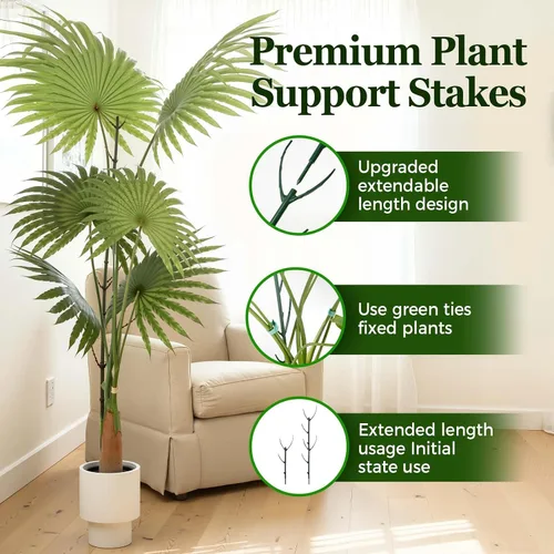 Miniatura 3 de Paquete de 10 estacas apilables Monstera para plantas, soportes ajustables para plantas pequeñas en macetas de interior, potos, filodendro, hiedra