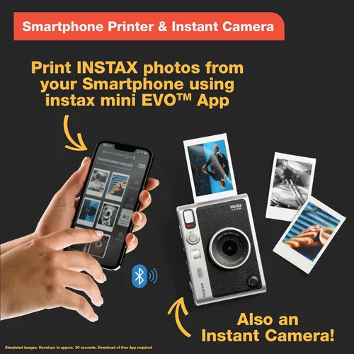 Miniatura 2 de Cámara instantánea Fujifilm Instax Mini EVO - Marrón