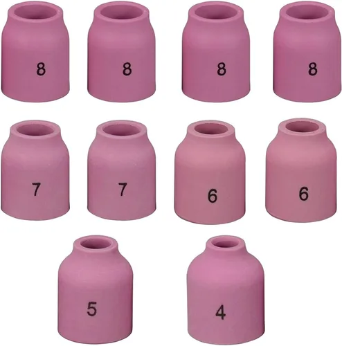 Miniatura 8 de RIVERWELD TIG - Vasos de vidrio con boquilla de cuarzo transparente 53N60 6# 3/8 pulgadas 0.374 in, 53N61 7# 7/16 pulgadas 0.433 in, 53N61S 8# 1/2