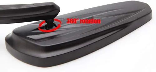 Miniatura 4 de Espejos de motocicleta para Road King, Sportster, Street Glide, Electra Glide, Dyna, Softail, Road Glide, 1982-2019 (Negro#2)
