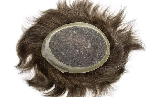 Miniatura 8 de Peluca de cabello virgen Remy de encaje francés para hombre, peluca de cabello humano real negro Australia