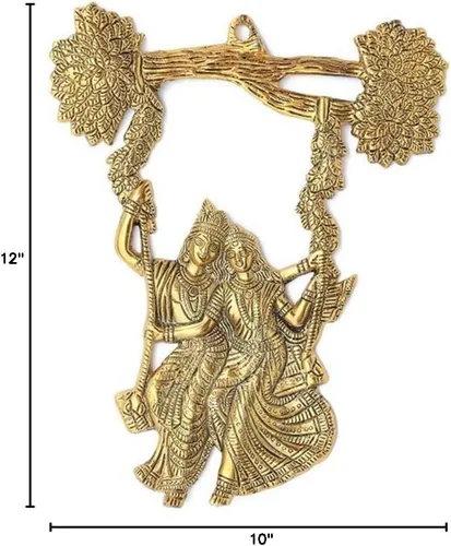 Miniatura 4 de Decoración de pared de metal para colgar en la pared, árbol Jhula Jhoola, columpio indio tradicional, regalo de Año Nuevo, estatua de decoración