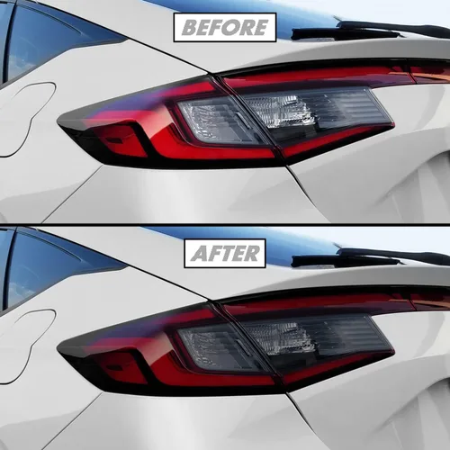 Miniatura 11 de SlickMod Protector de vinilo para luces traseras, precortado, tinte ahumado, para Honda Civic Hatchback 2022-2023