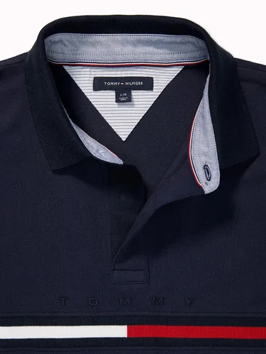 Miniatura 3 de Tommy Hilfiger Polo adaptativo para hombre con botones magnéticos, ajuste personalizado