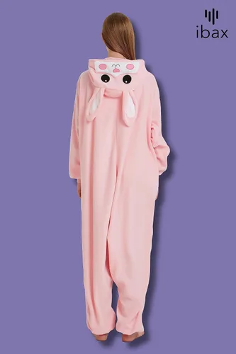 Miniatura 2 de IBAX Pijama de forro polar para adultos. Disfraz de mameluco para adultos. Mameluco de animal para adultos. Mameluco de Halloween para adultos.