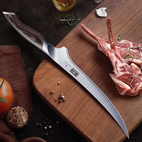 Miniatura 6 de HOSHANHO - Cuchillo de filetear de 9 pulgadas, cuchillo para deshuesar súper afilado en acero inoxidable de alto carbono, cuchillos de pescado