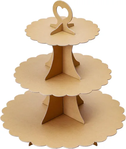 Miniatura 30 de Soleebee Soporte para Cupcakes de 3 Niveles, Torre de Cupcakes de Cartón, Torre de Soporte para Pasteles de Postre para Decoración de Cumpleaños