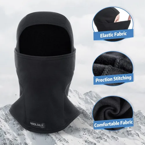 Miniatura 4 de KOOLSOLY Pasamontañas para niños calentador facial con sombrero de invierno para clima frío máscara de esquí para niños y niñas