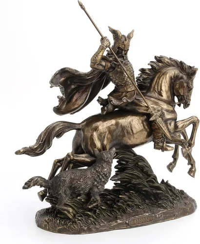 Miniatura 8 de Veronese Design Odin Riding Sleipnir Escultura seguida por el lobo