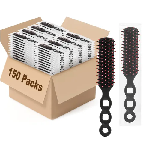Miniatura 7 de Cepillos de pelo a granel para personas sin hogar envueltos individualmente, cepillo de pelo a granel, cepillo de pelo para cabello rizado, adecuado