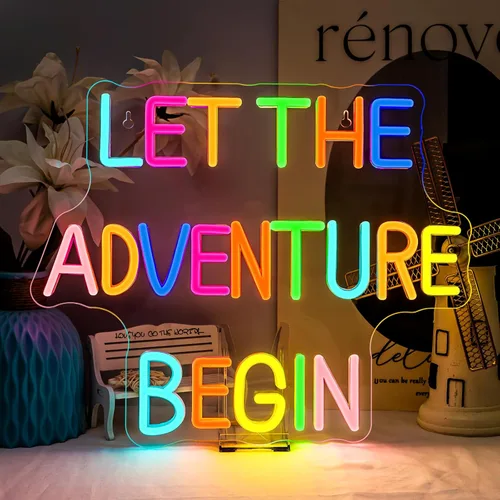 Miniatura 14 de NOSUN Letrero de neón con texto en inglés «This is Our Happy Place» para decoración de pared, regulable, luz blanca cálida, para dormitorio, aula