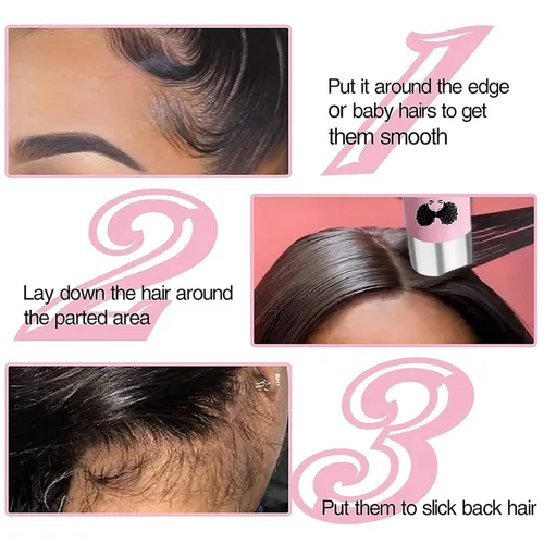 Miniatura 7 de Goiple Peine caliente eléctrico alisador de pelo rosa, peine alisador eléctrico para pelucas de cabello negro natural con diente ancho/cola de rata