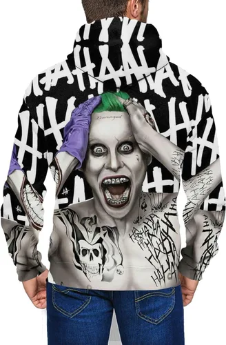 Miniatura 3 de DIYYAO The Joker - Sudadera con capucha y cremallera para hombre, con bolsillo